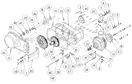 Page AA Diagram and Parts List for MK-6020KB  MK Diamond Concrete Saw